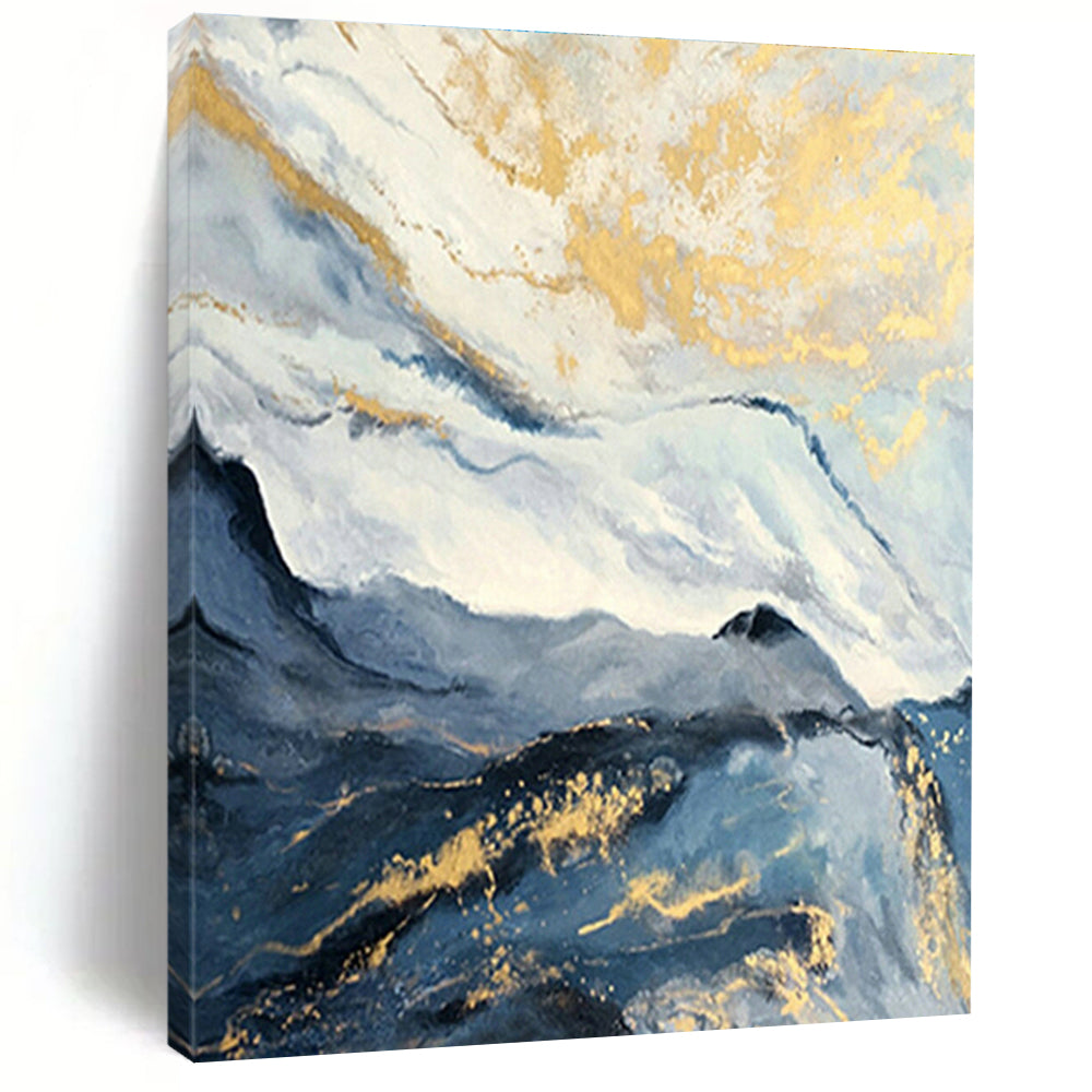 Hand - Painted Abstract Canvases for Cottage Dining Room Hutch Plate Racks & Hallway Coat Closet Shelf Brackets DLZ0937