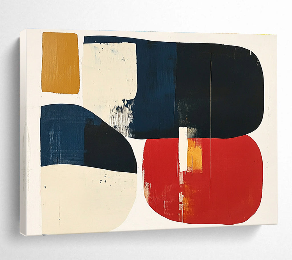 Color - Blocked Rounded Shapes Abstract Painting DYP082