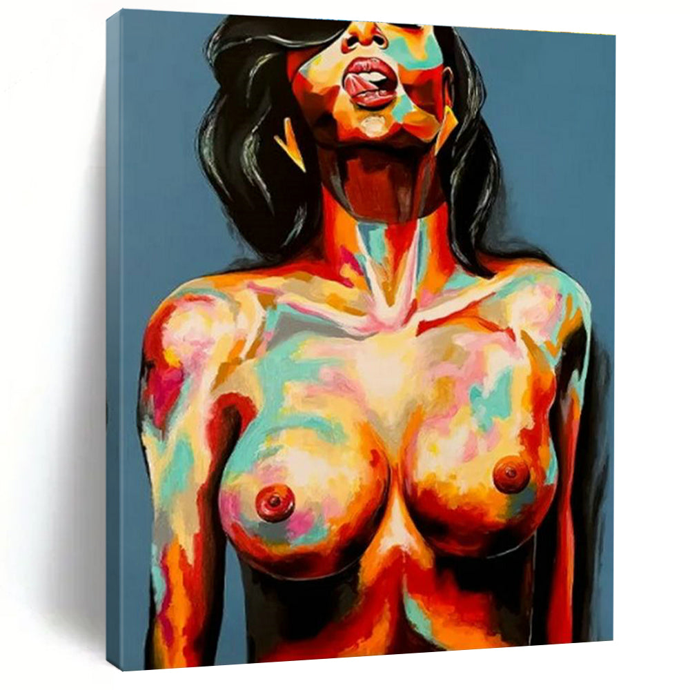 Hand-Painted Abstract Canvas for Cottage Office & Entryway DLZ2329