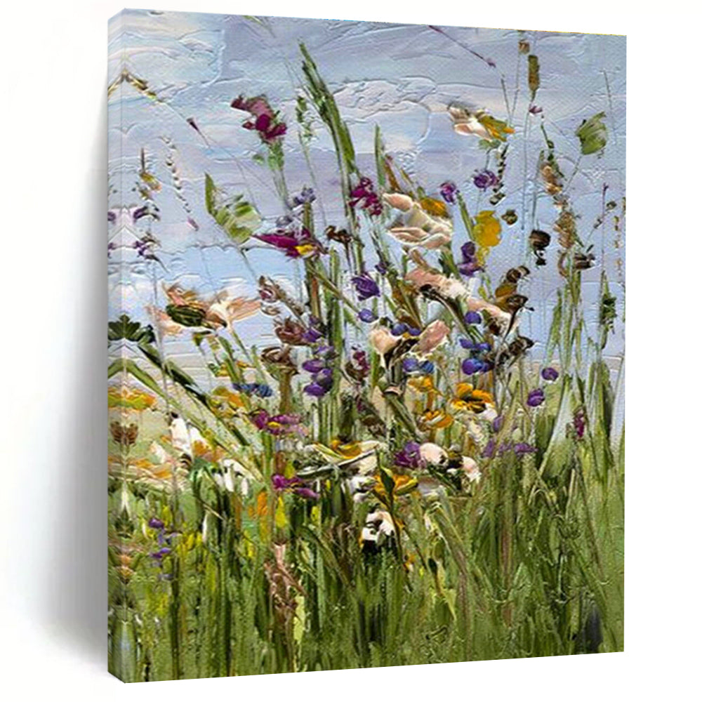Hand-Painted Abstract Color Oil Painting, an Artistic Feast for Living Room and Entrance DLZ0954