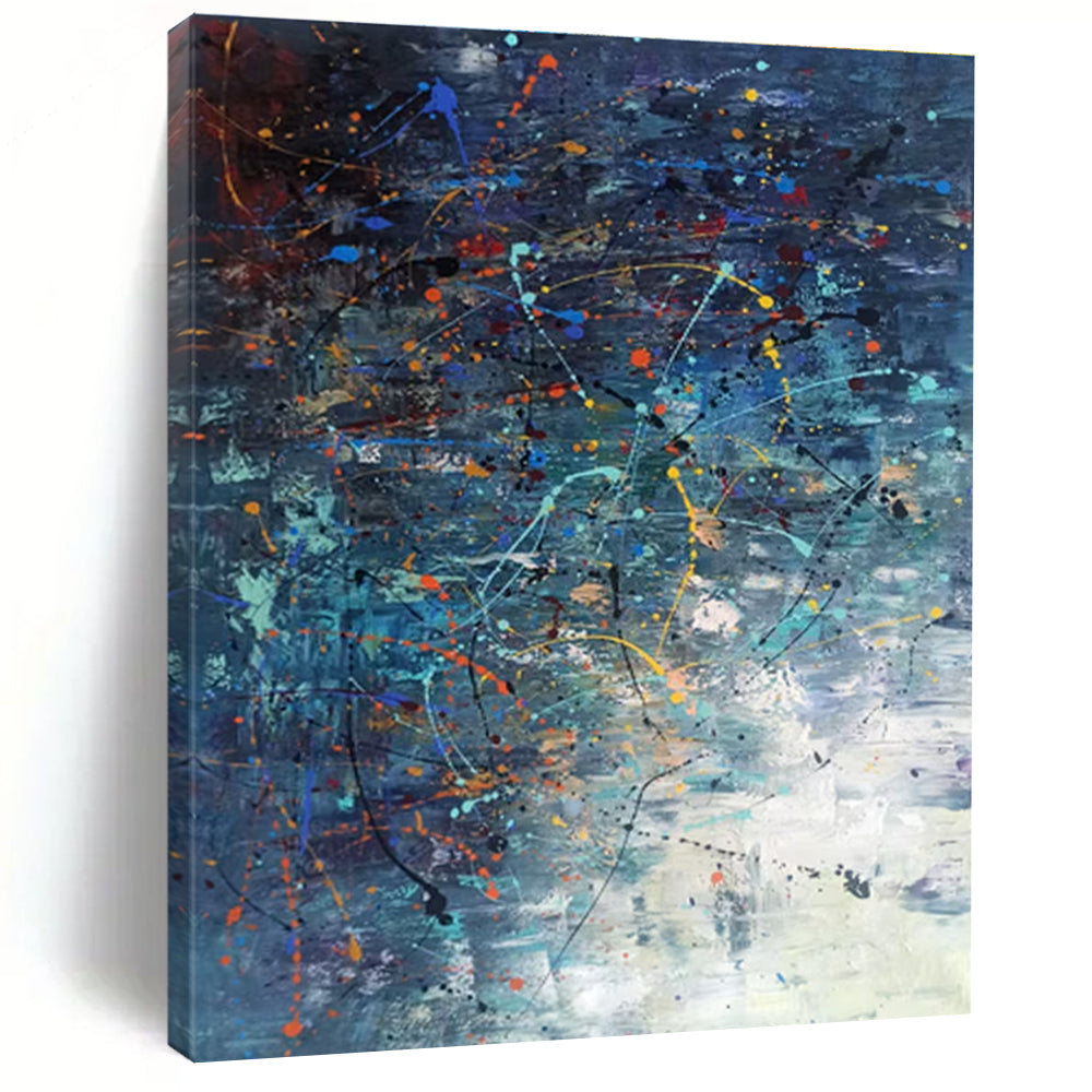 Colorful Splatter Abstract Painting ADGE246