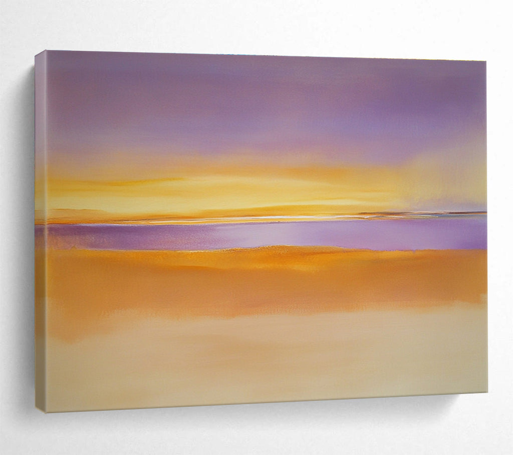 Purple and Orange Landscape Abstract Painting with Gradient Tones DYP361