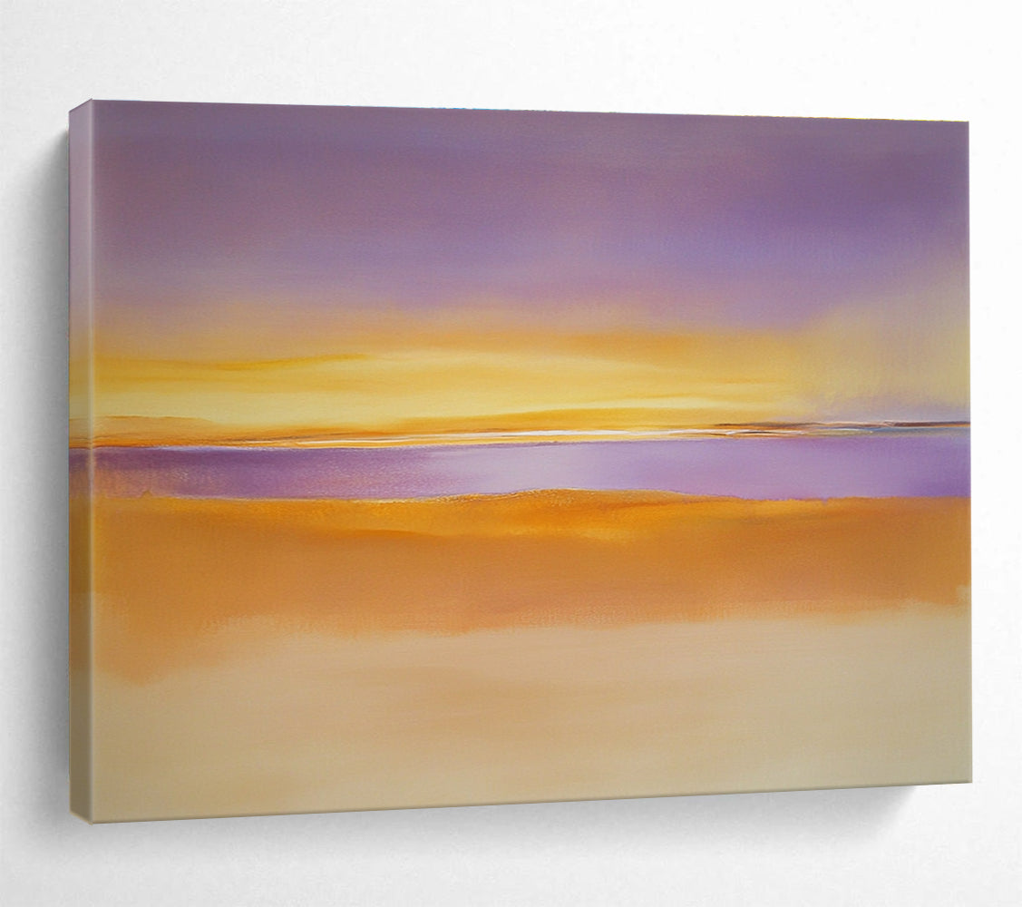 Purple and Orange Landscape Abstract Painting with Gradient Tones DYP361