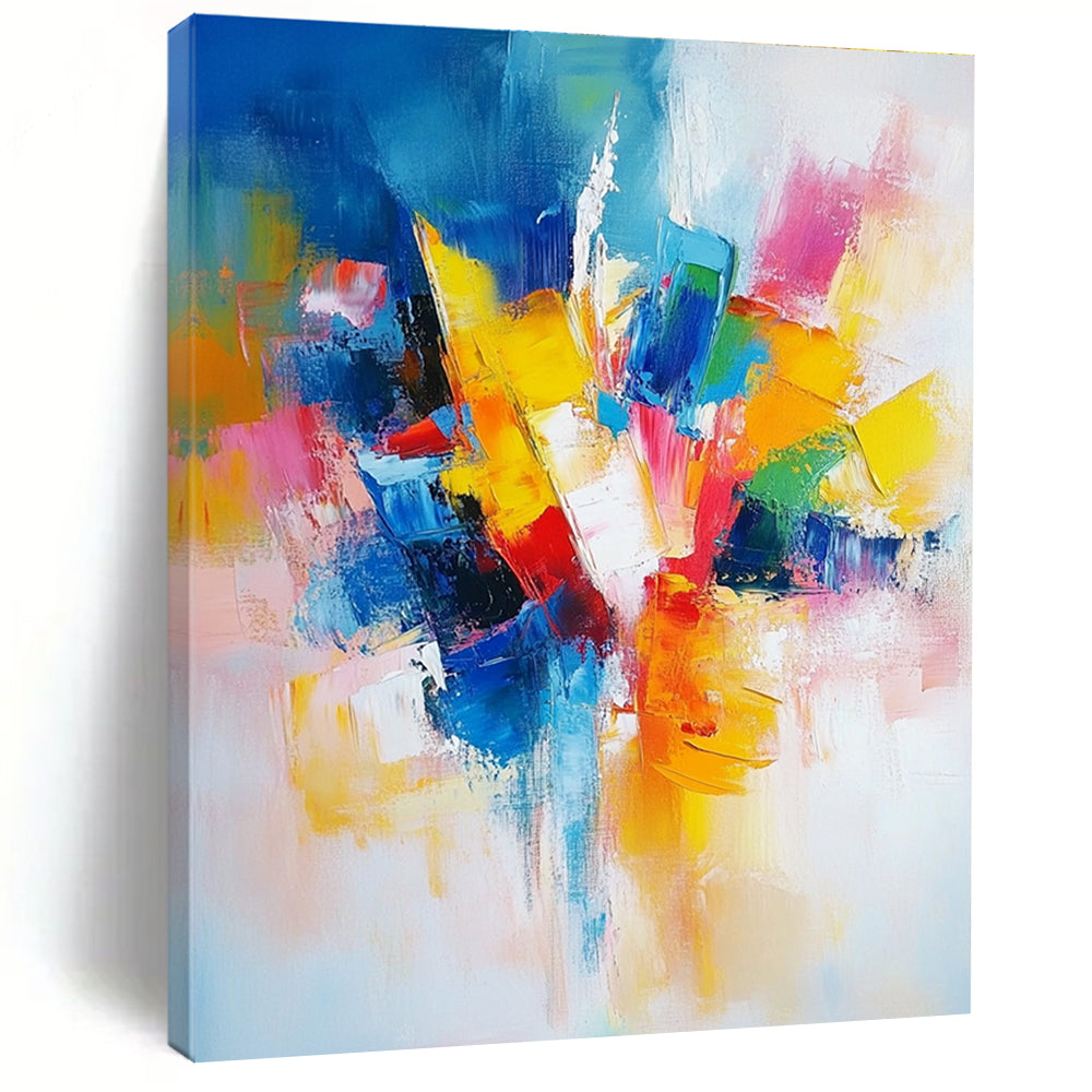 Vibrant Color Block Abstract Painting GER576