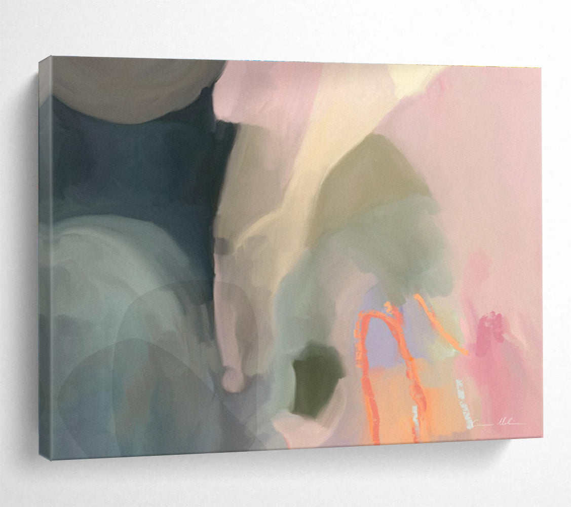 Soft Color Abstract Painting with Gentle, Dreamy Hues THY404