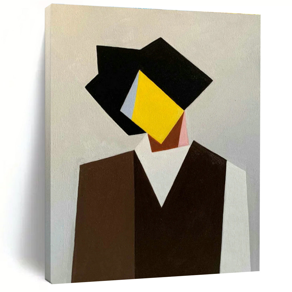 Large Hand - Painted Abstract Canvases for Hallway and Office DLZ0760