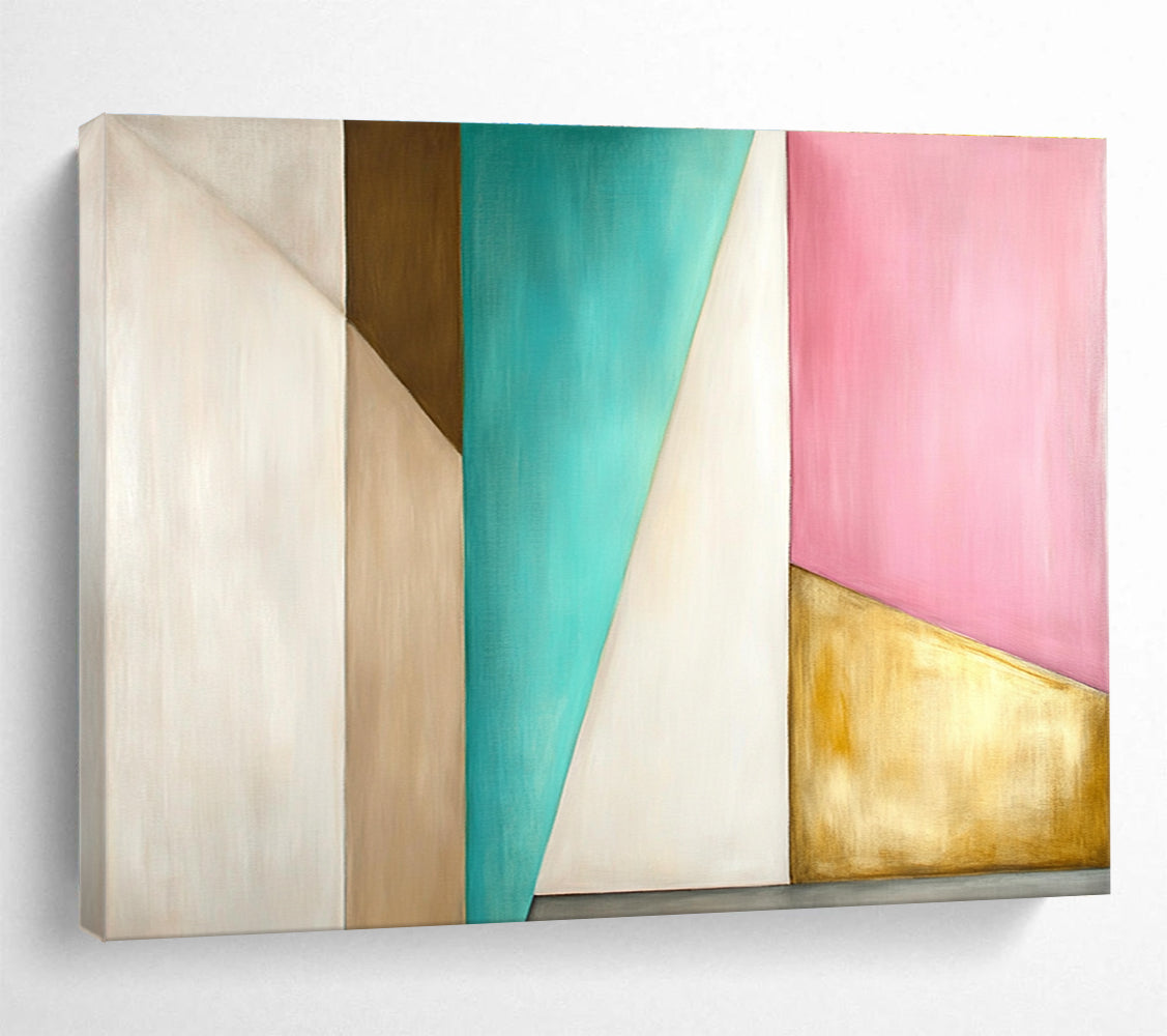 Geometric Color Block Abstract Painting DYP078