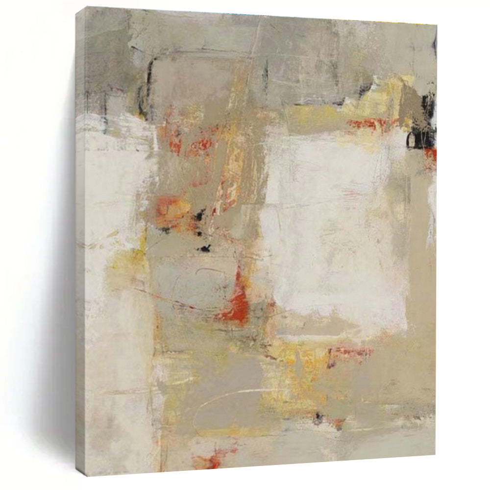 Hand-Painted Abstract Wall Art with 3D Relief for Living Room & Cottage Bedroom DLZ1431