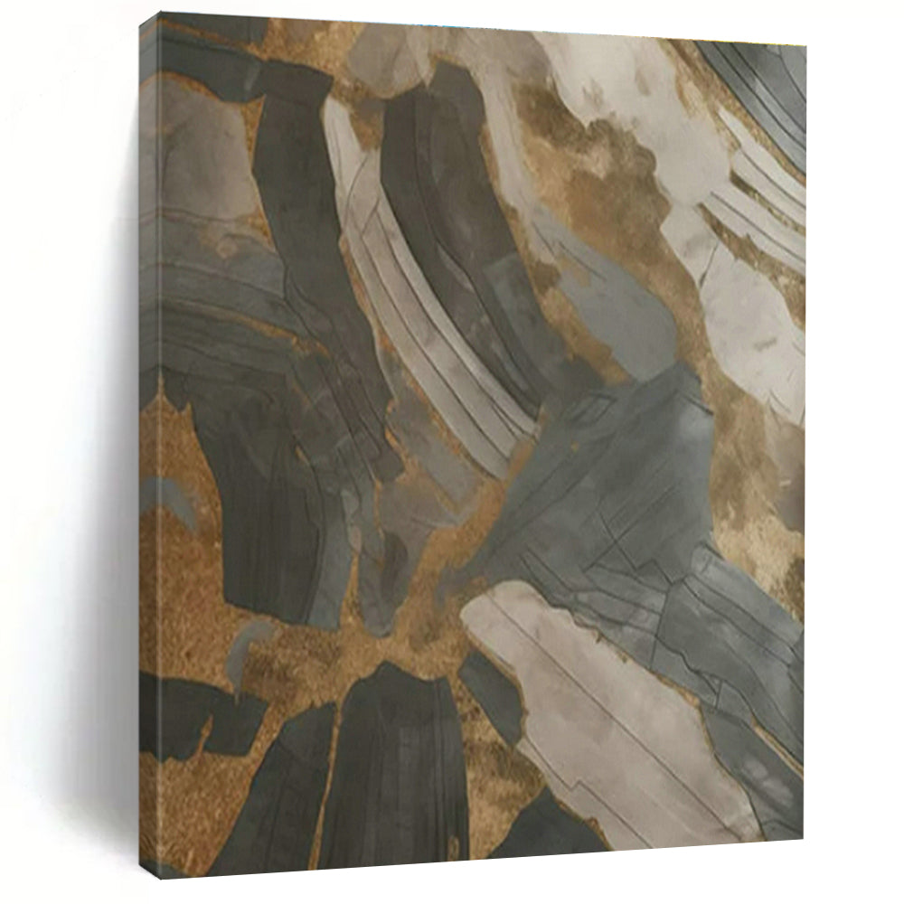 Custom Hand-Painted Abstract Canvas for Bedroom Canopy Frame & Living Room Bay Window Seating DLZ1734