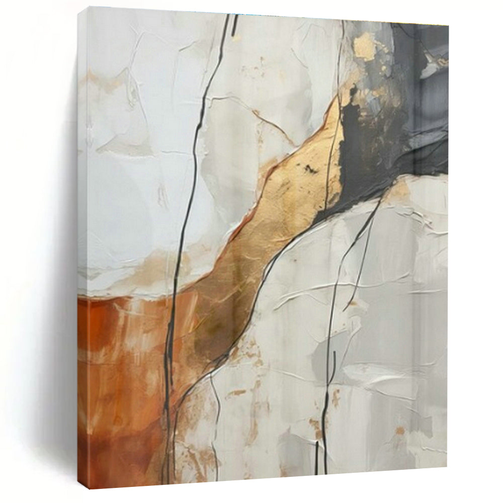 Large Customizable Hand-Painted Abstract Canvas for Living Room Window Treatment Wall and Bedroom Bedside Table Wall DLZ1945