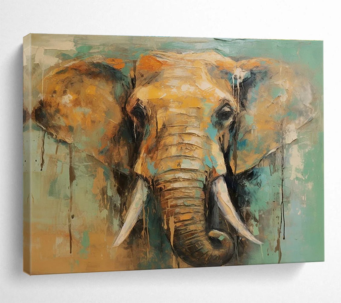 Colorful Elephant - faced Abstract Painting THY082