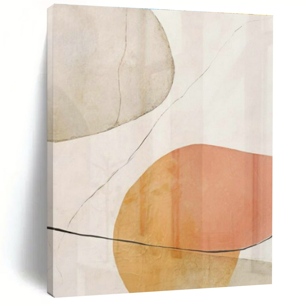 Oversized Custom Hand-Painted Abstract Canvas for Office Reception and Cottage Hallway Bicycle Storage Niche DLZ1958