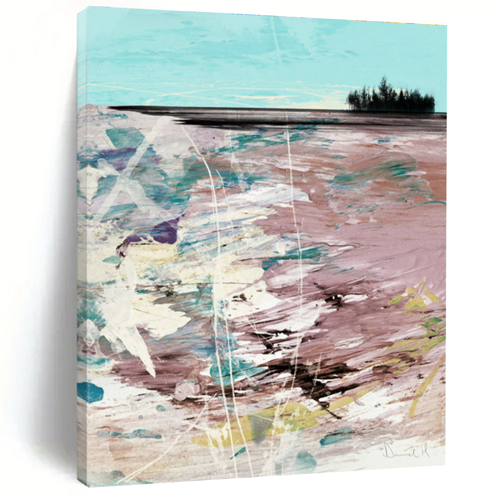 Coastal Abstract in Pink with Soft Hues Painting ADGE198