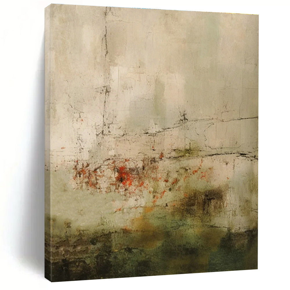 Custom Abstract Paintings for Cottage Office Filing Cabinets & Bedroom Bed Frames DLZ0899
