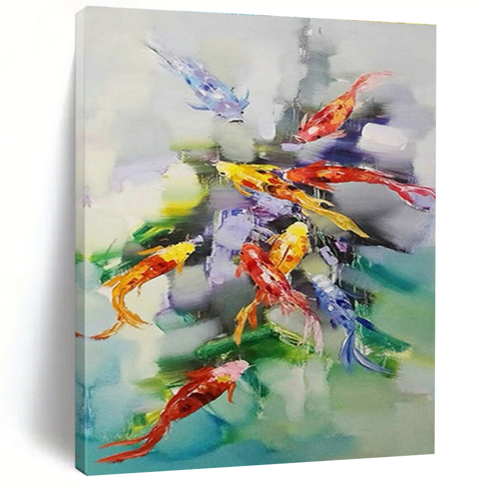 Massive Custom Hand - Painted Abstract Murals for Living Room Open - Shelf Kitchenettes & Cottage Outdoor Showers DLZ0672