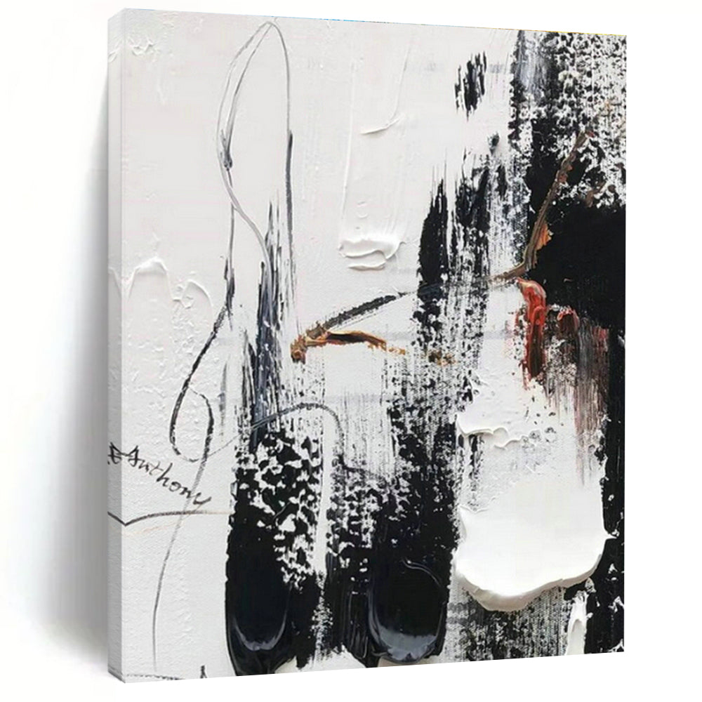 Original Handmade Abstract Painting for Dining Room Buffet Area and Entryway Console Table Wall DLZ1675