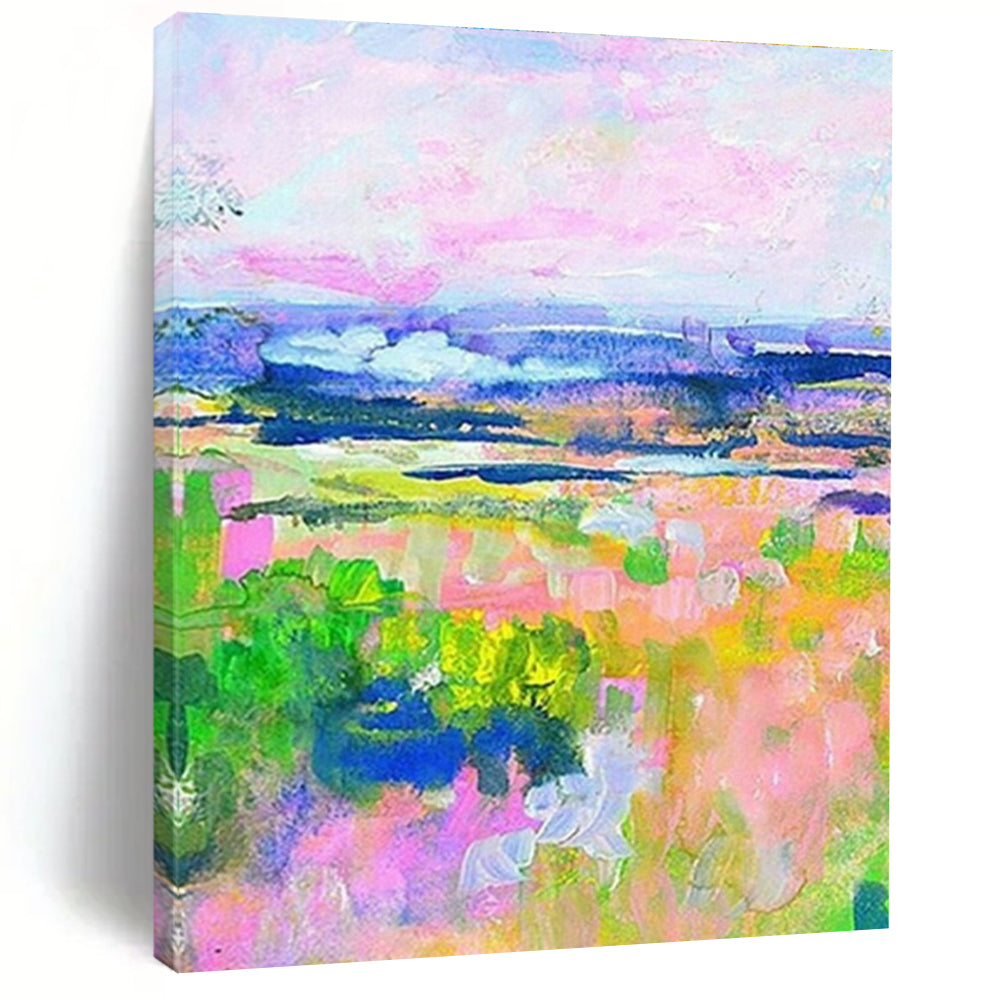 Grand - Sized Custom Abstract Canvases for Cottage Office Loft Storage Chest Lids & Bedroom Walk - in Closet Shoe Rack Backings DLZ0941