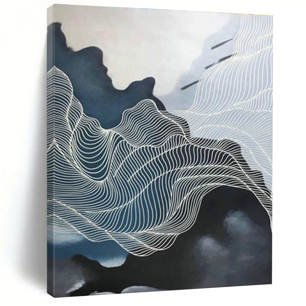 Custom - Designed Hand - Painted Abstract Art for Dining Room & Cottage Hallway DLZ0548