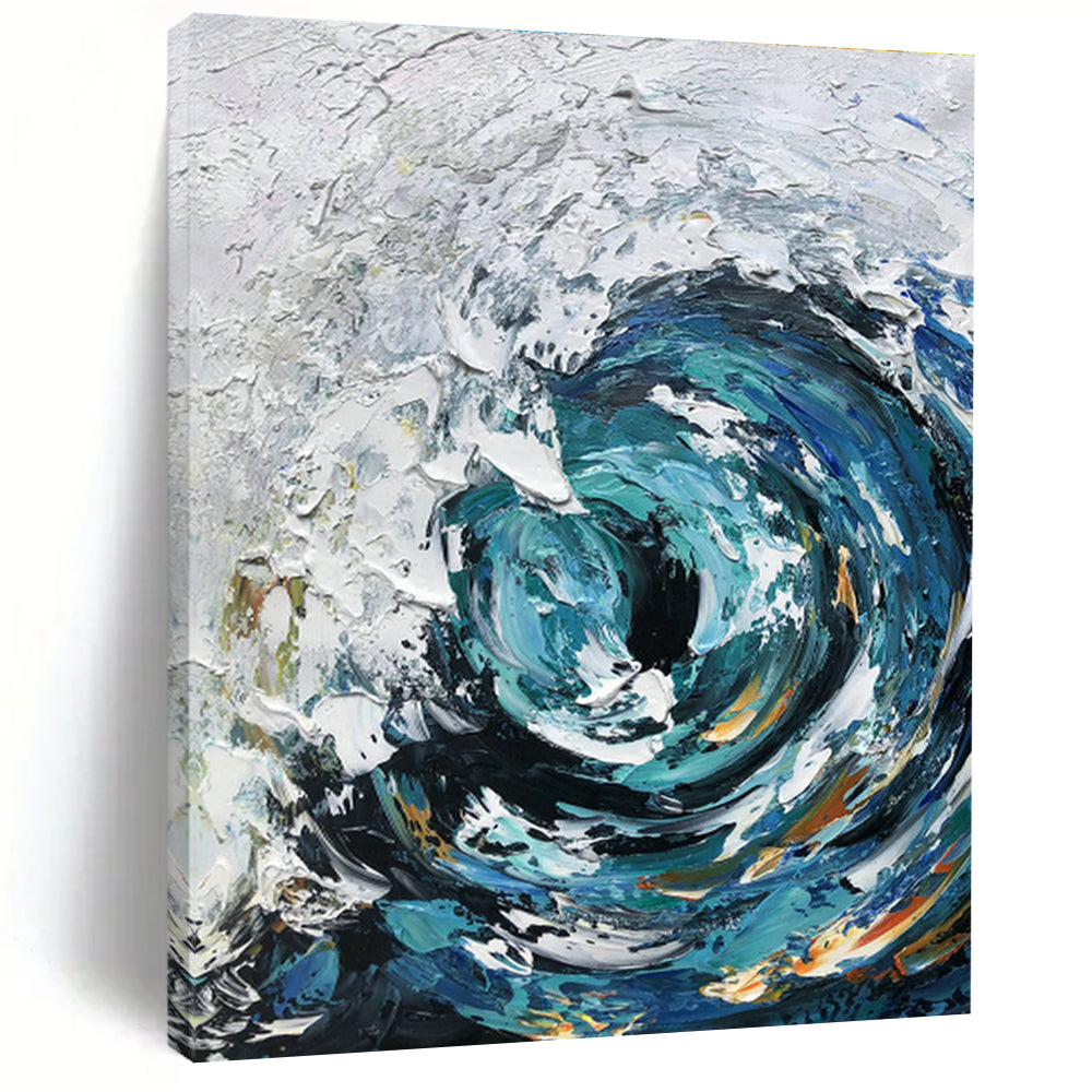 Hand-Painted Large Abstract Art for Cottage Living Room & Bedroom DLZ1302