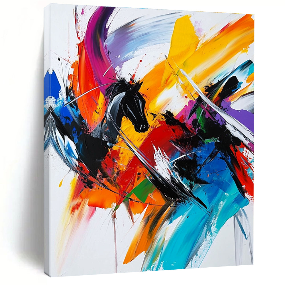 Horse Abstract Painting with Vivid Colors GER718
