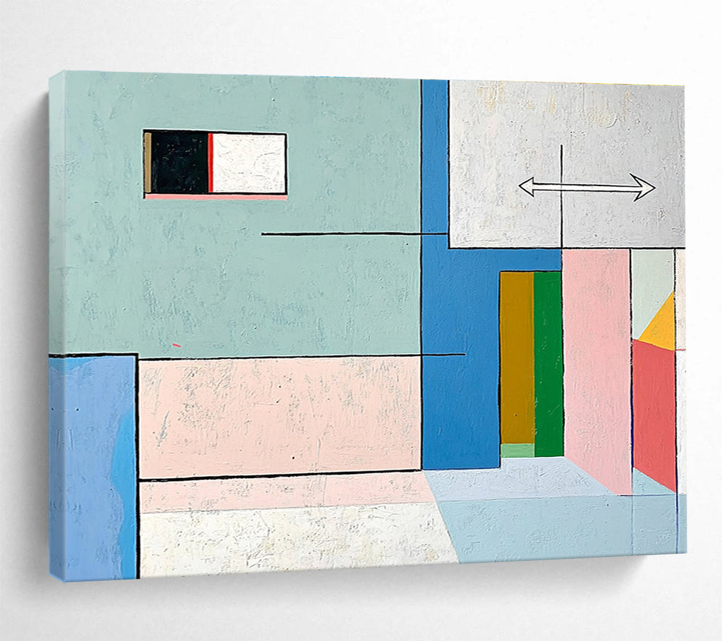 Colorful Geometric Interior Abstract Painting DYP084