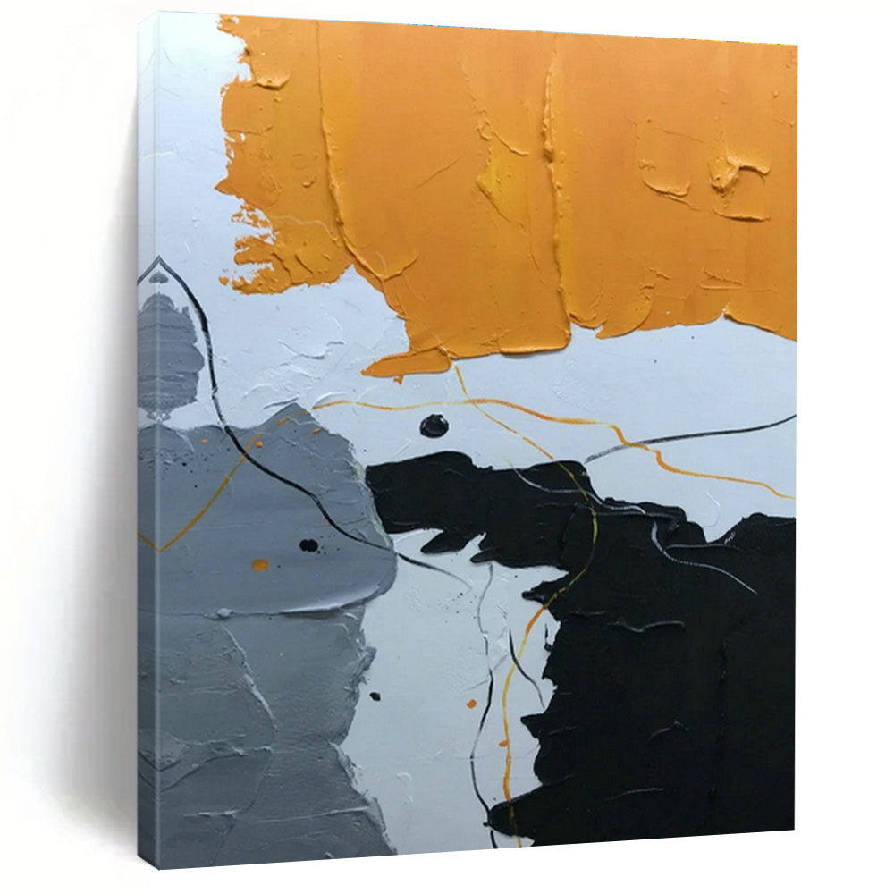 Handcrafted Extra - Large Abstract Canvas for Cottage Dining Room & Hallway DLZ1341