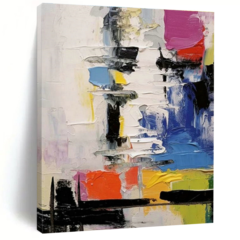 Customization of Large - sized Hand - Painted Abstract Paintings for Hallway, Enrich the Spatial Layers DLZ0368
