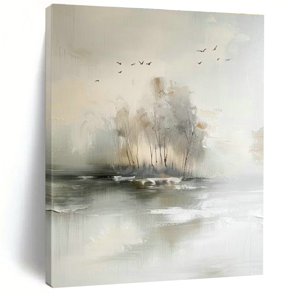Hand-Painted Oversized Abstract Painting for Dining Room & Cottage Entryway DLZ1197