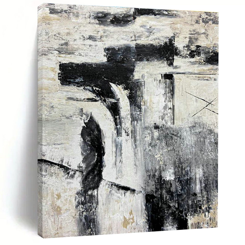 Handmade Abstract Art for Cottage Living Room Fireplace Surround & Hallway Archway DLZ2380