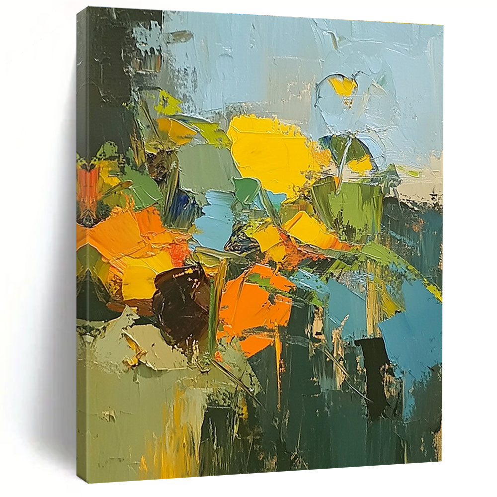 Colorful Abstract Flower Bouquet Painting GER614