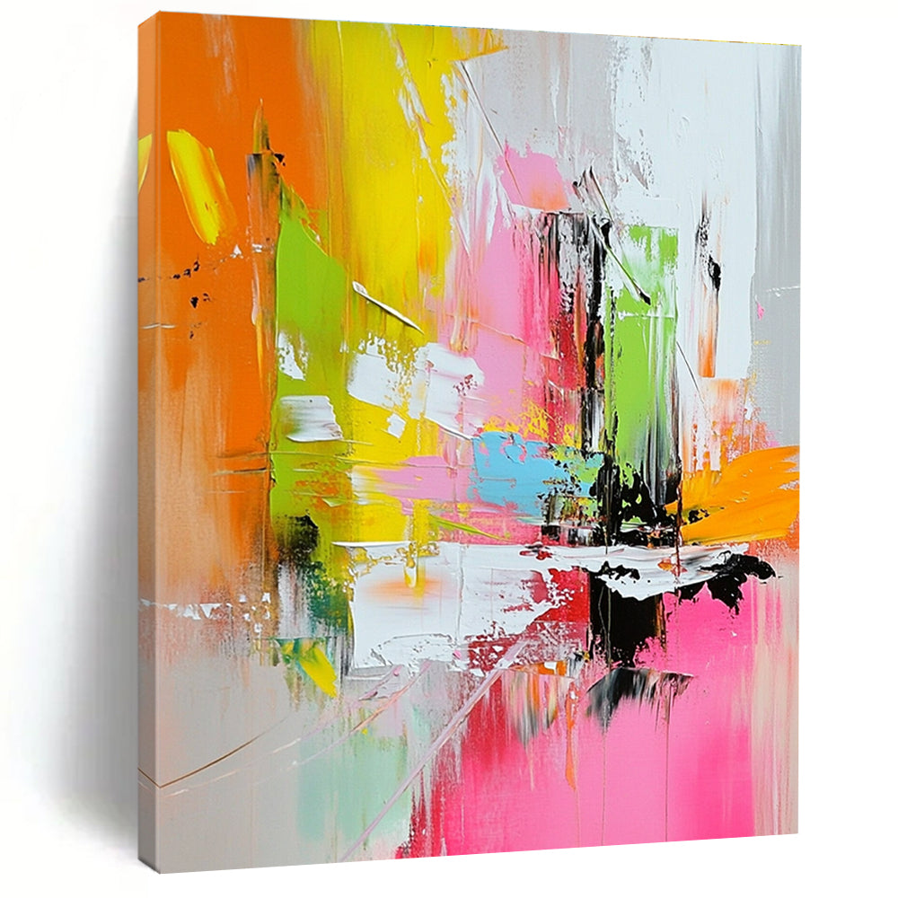 Bright Color Abstract Painting with Dynamic Compositions GER716