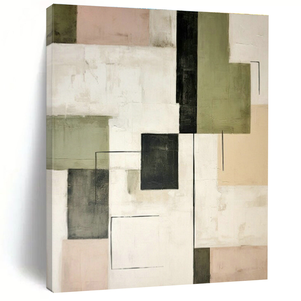 Grand - Scale Custom Hand - Painted Abstracts for Office Breakout Rooms & Cottage Dining Room Butler's Pantries DLZ0600