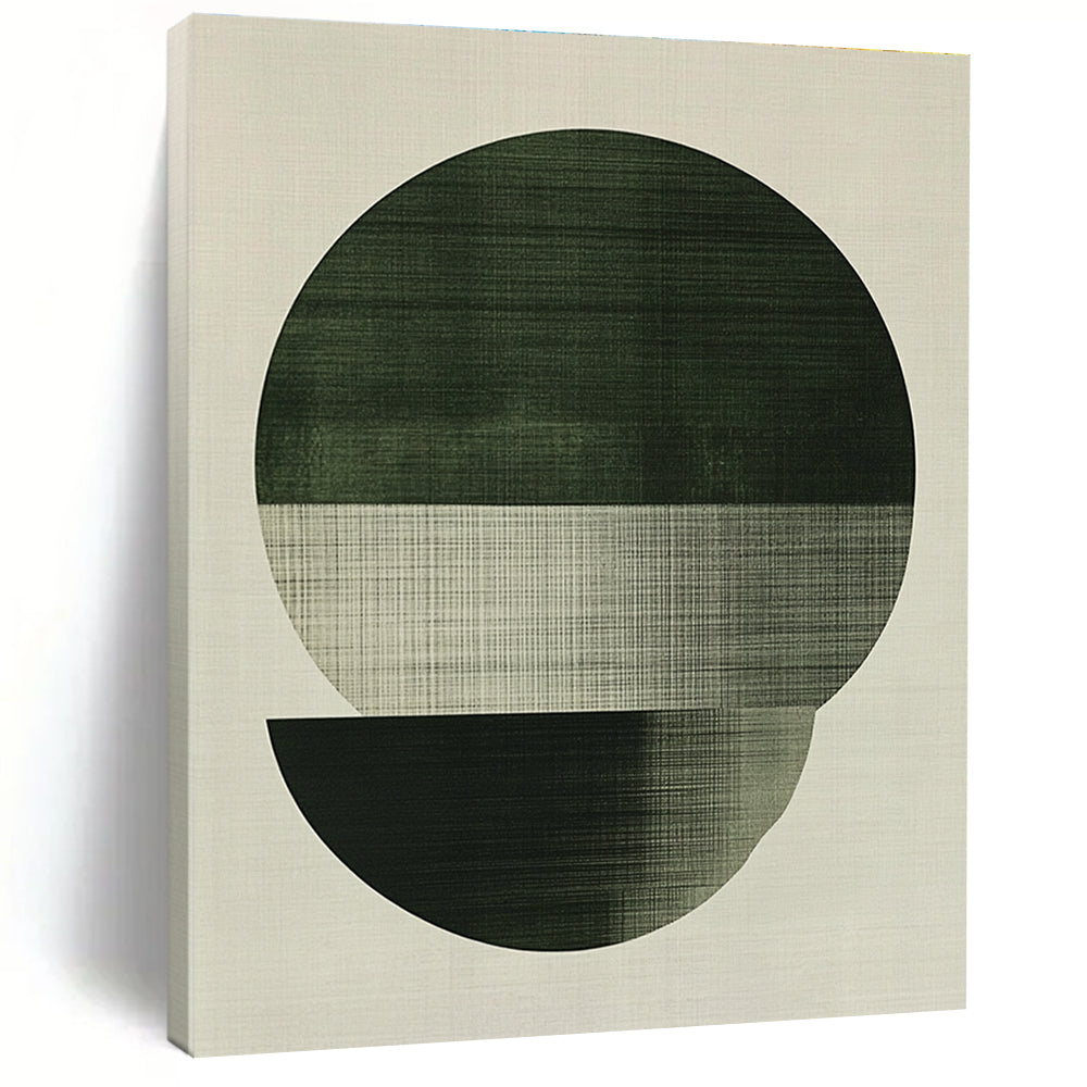 Green Circular Layers Abstract Painting GER854