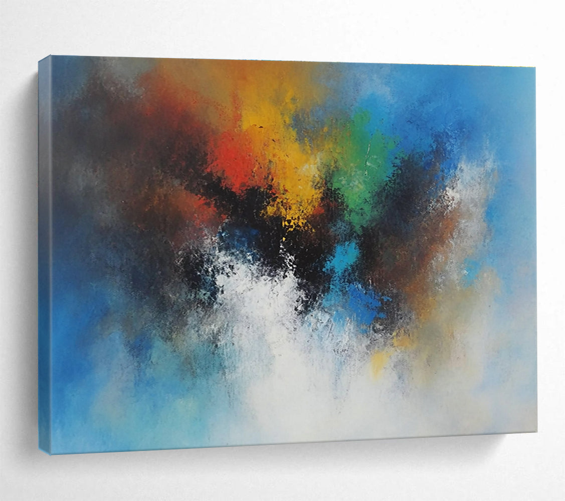 Color Burst Abstract Painting with Vibrant Hues DYP481