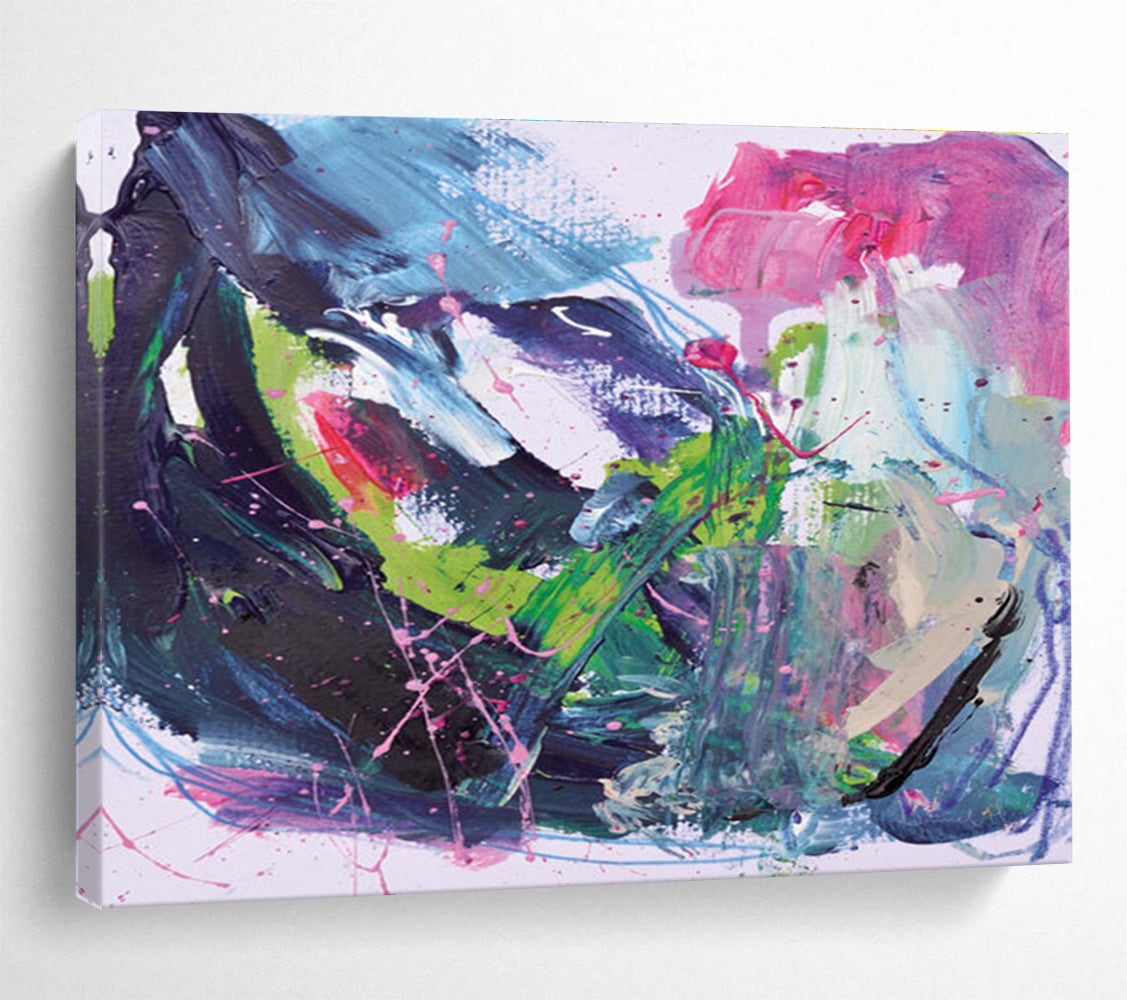 Colorful Expressive Abstract Painting with Bold Brushstrokes THY131