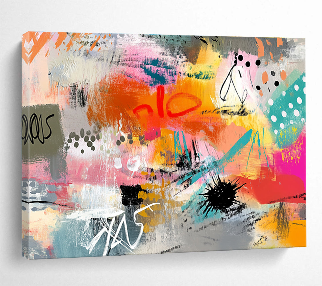 Colorful Abstract Chaos Painting DYP098