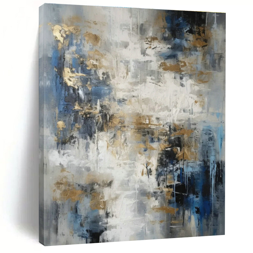 Custom - Designed Hand - Painted Abstract Canvases for Bedroom Canopy Bed Curtains & Office Room Divider Curtains DLZ0853