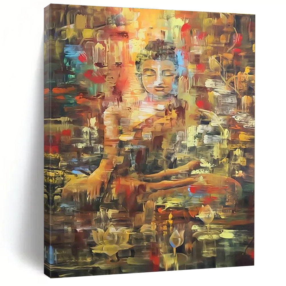 Large Hand-Painted Abstract Wall Art for Cottage Dining Room & Bedroom DLZ2327