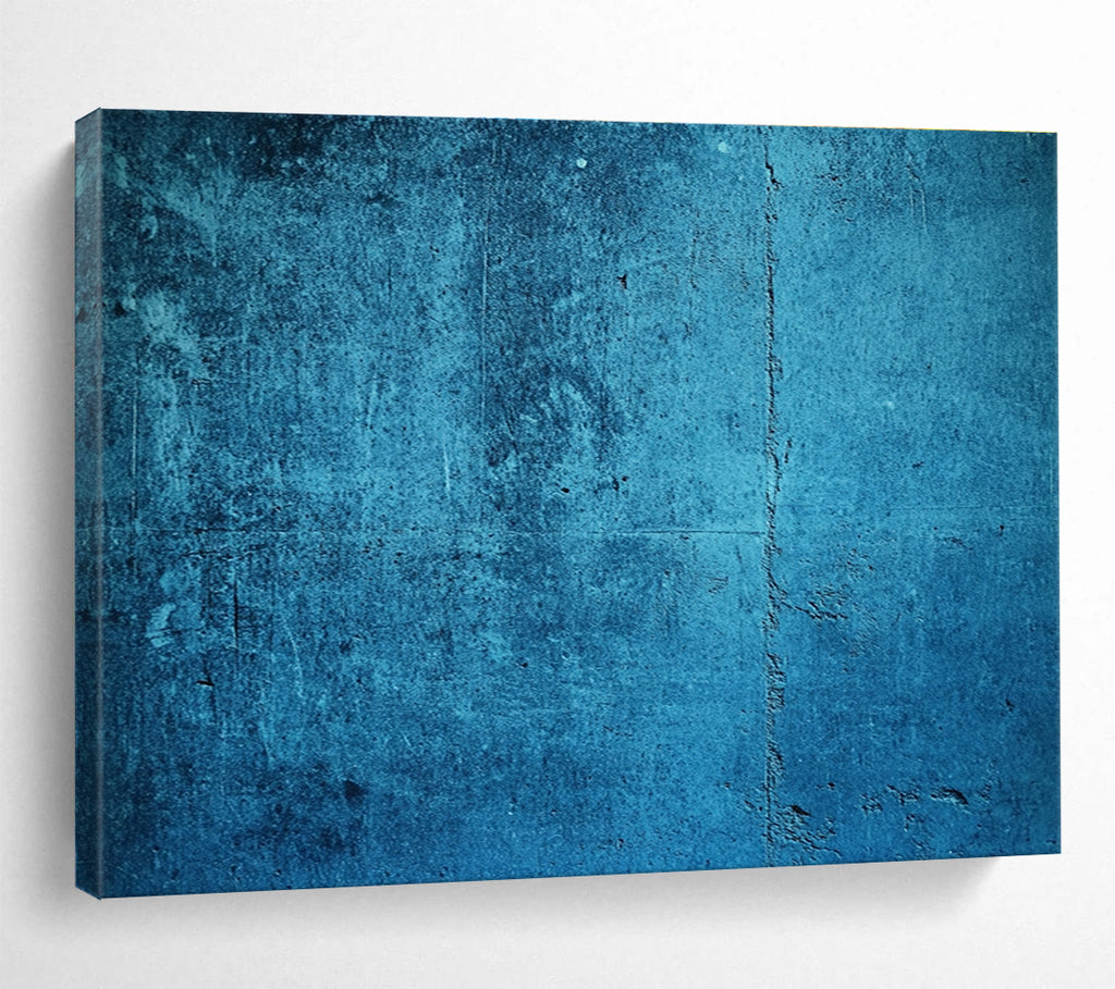Blue Textured Background Abstract Painting with Distressed Look DYP573