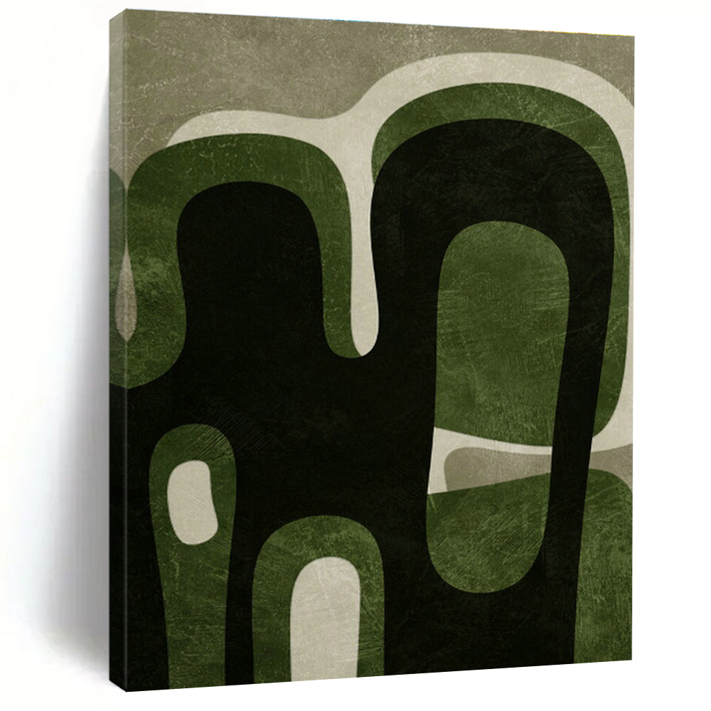 Hand - Painted Oversized Abstract Wall Collage for Hallway & Entryway DLZ1388