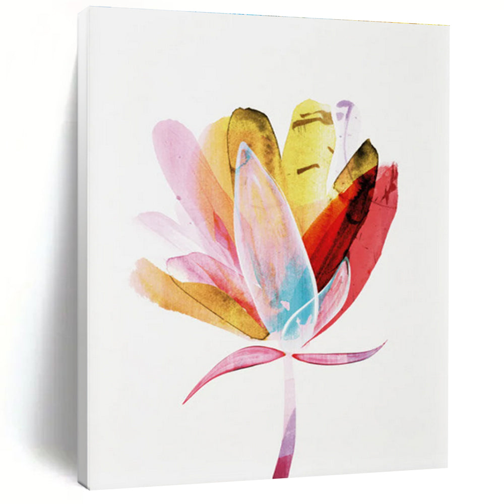 Colorful Abstract Flower with Vibrant Petals Painting ADGE215
