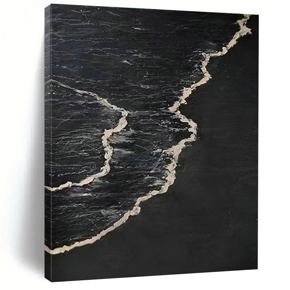 Hand-Painted Abstract Geometric Wall Hanging, Shaping the Personal Style of Bedroom and Dining Room DLZ0966