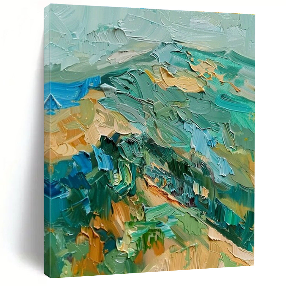 Custom Hand-Painted Abstract Canvas for Office and Entryway DLZ1465