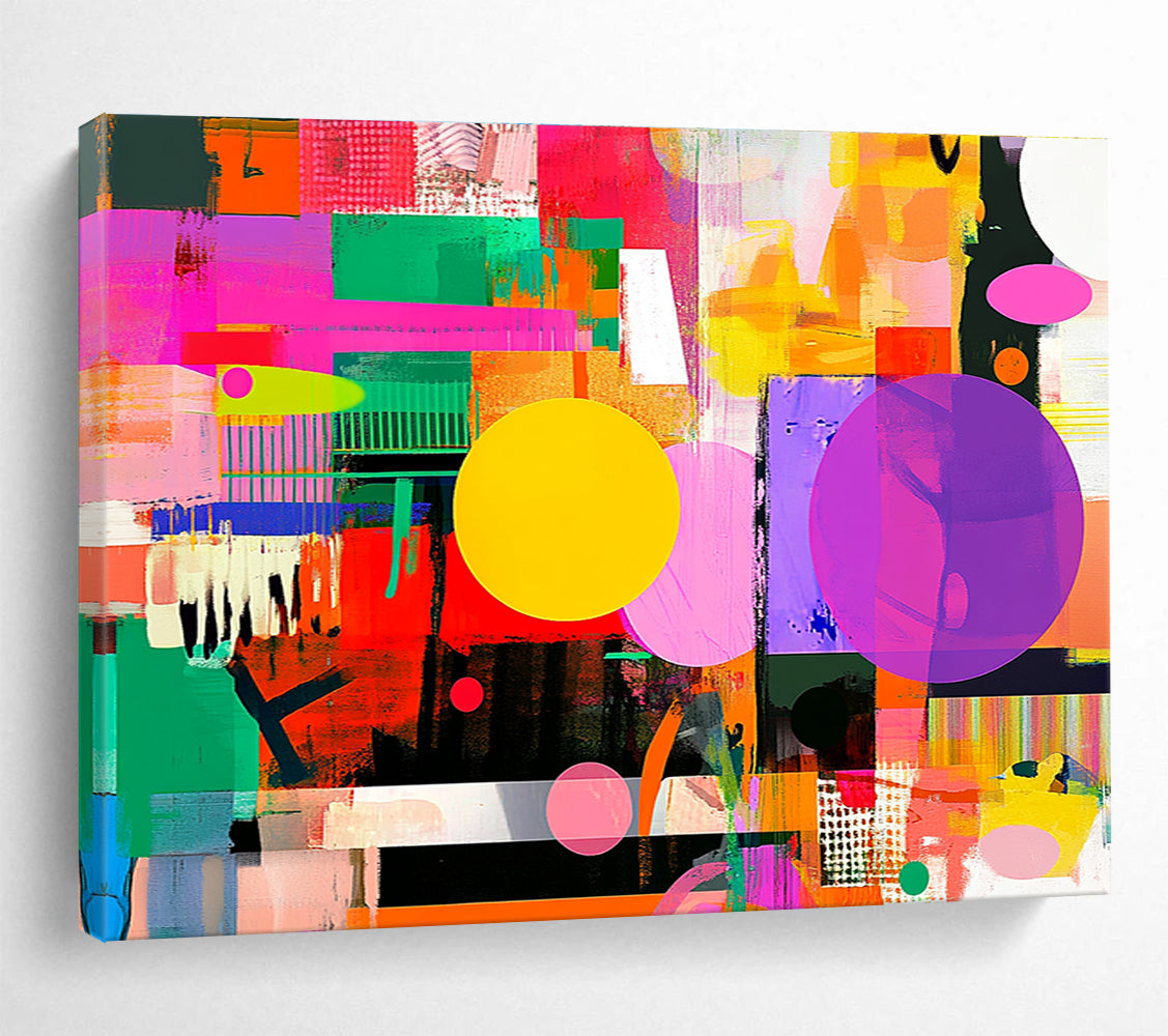 Colorful Geometric - Mixed Shapes Abstract Painting DYP053