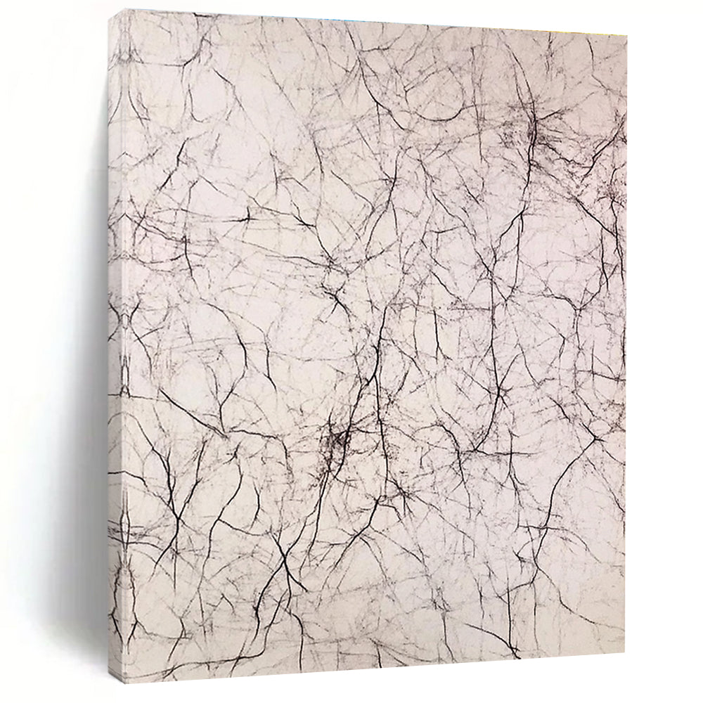 Intricate Black Line Web Abstract Painting GER875