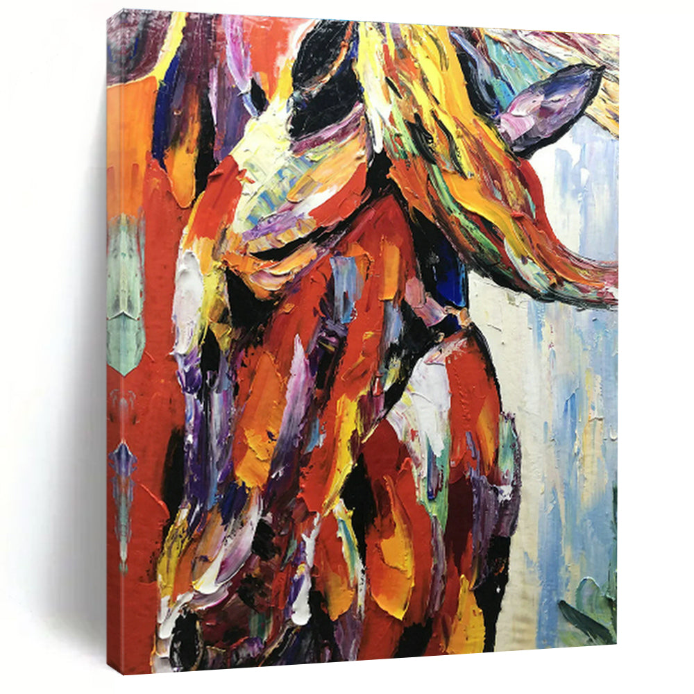 Extra-Large Hand-Painted Abstract Canvas for Cottage Living Room & Bedroom DLZ1279