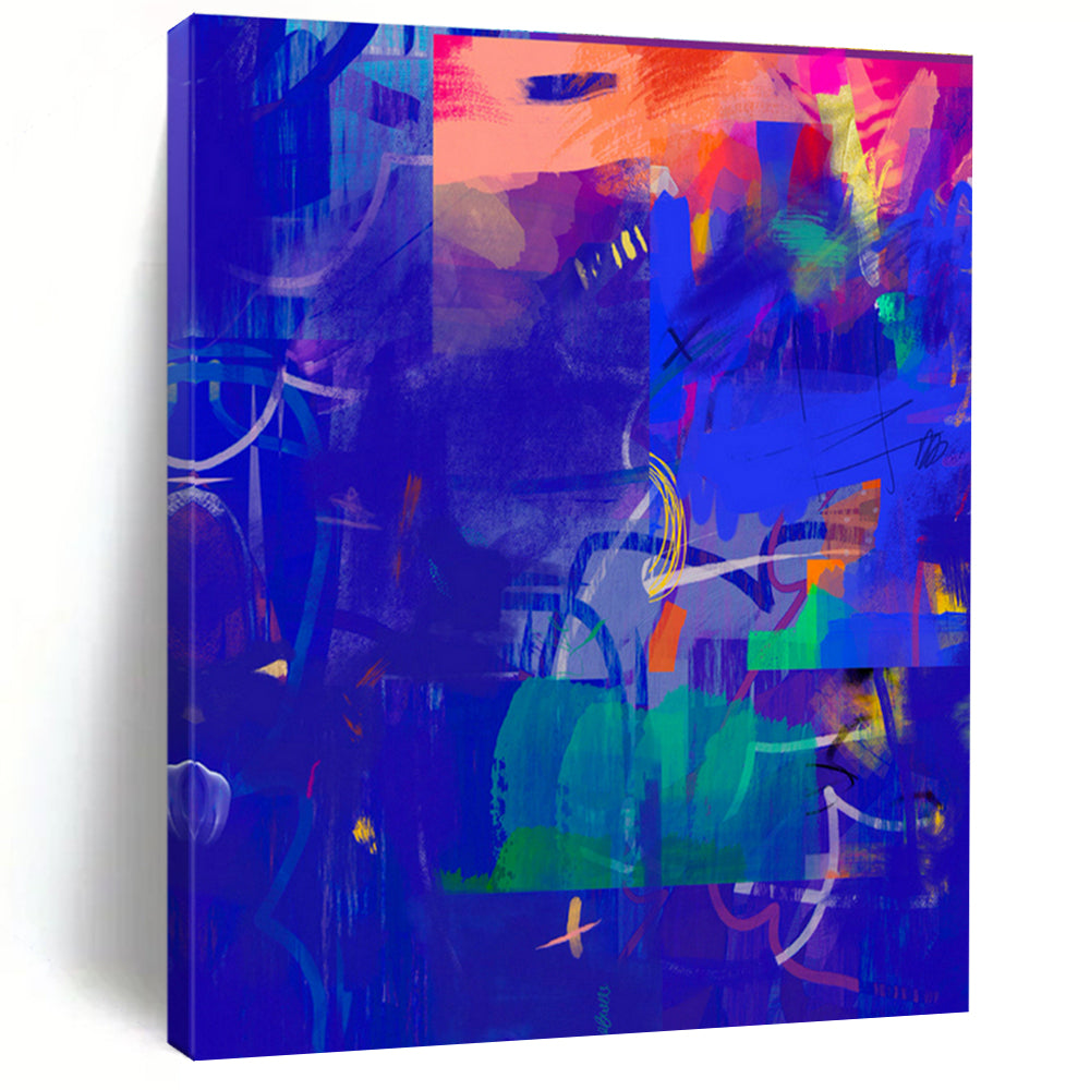 Hand - Painted Abstract Murals for Cottage Living Room and Entryway DLZ0647