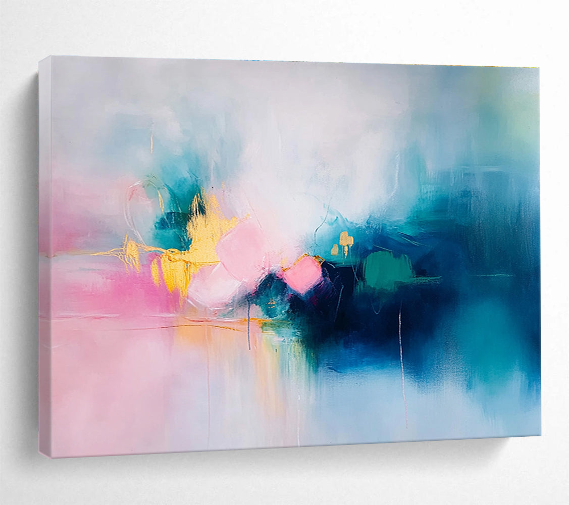 Colorful Abstract Dreamscape Painting with Pastel Hues DYP541