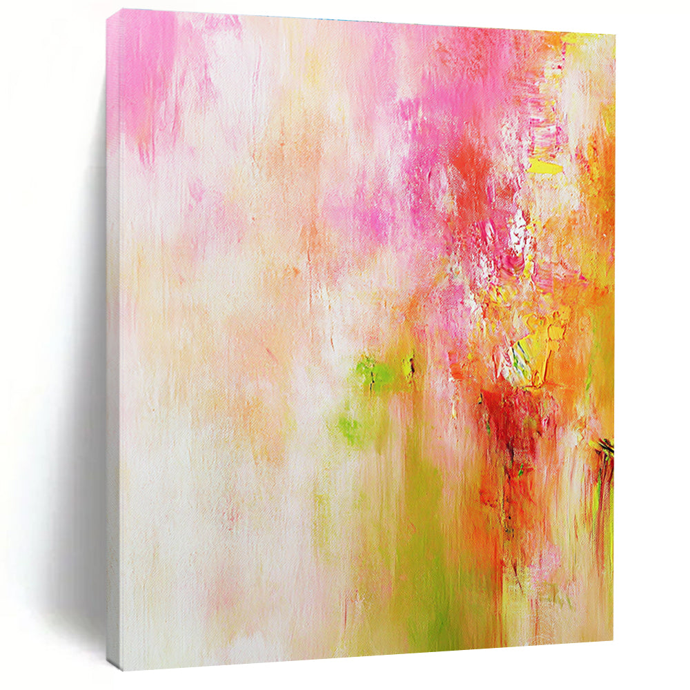 Pink Orange Abstract Painting with Gradient Effects GER704