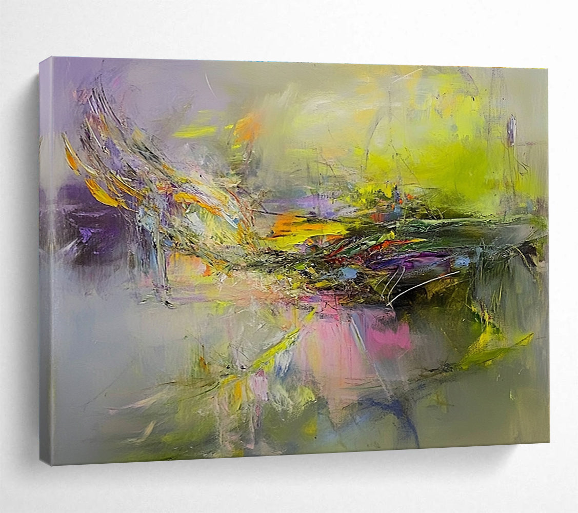 Vibrant Color Fusion Abstract Painting with Bold Strokes DYP463
